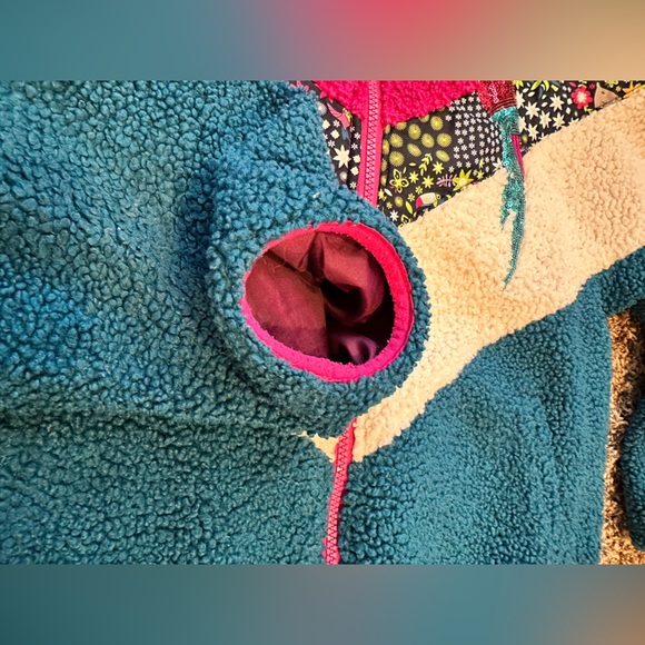 Disney Encanto faux Shearling Teddy colorful zip up jacket kids size 13 - Picture 12 of 17